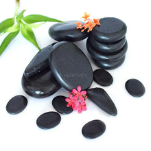 Charger l'image dans la galerie, 8 Galets de Massage en Pierre Noire
